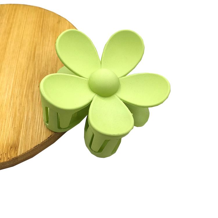 Matte Flower Hair Claw: Five-Petal Clip for Updo & Ponytail