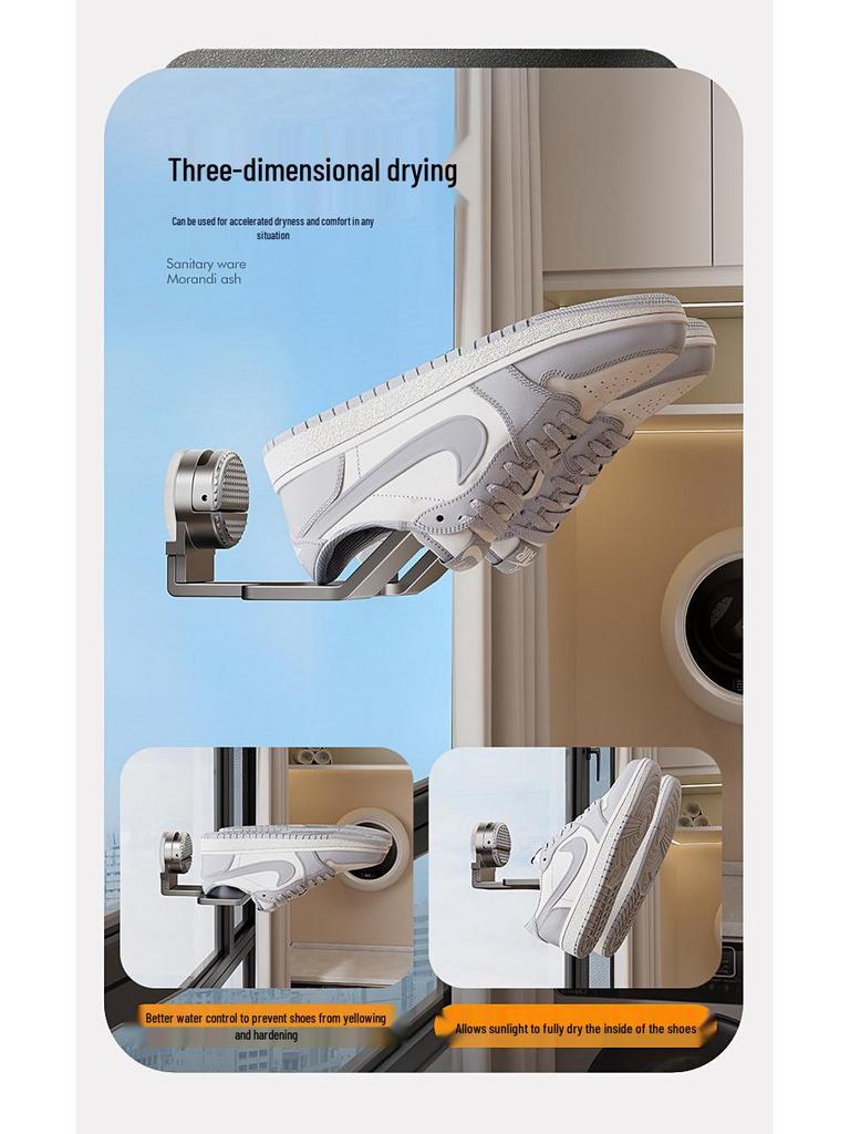 Suction Cup Shoe Rack: No-Punch Balcony Sandal & Shoe Drying Solution