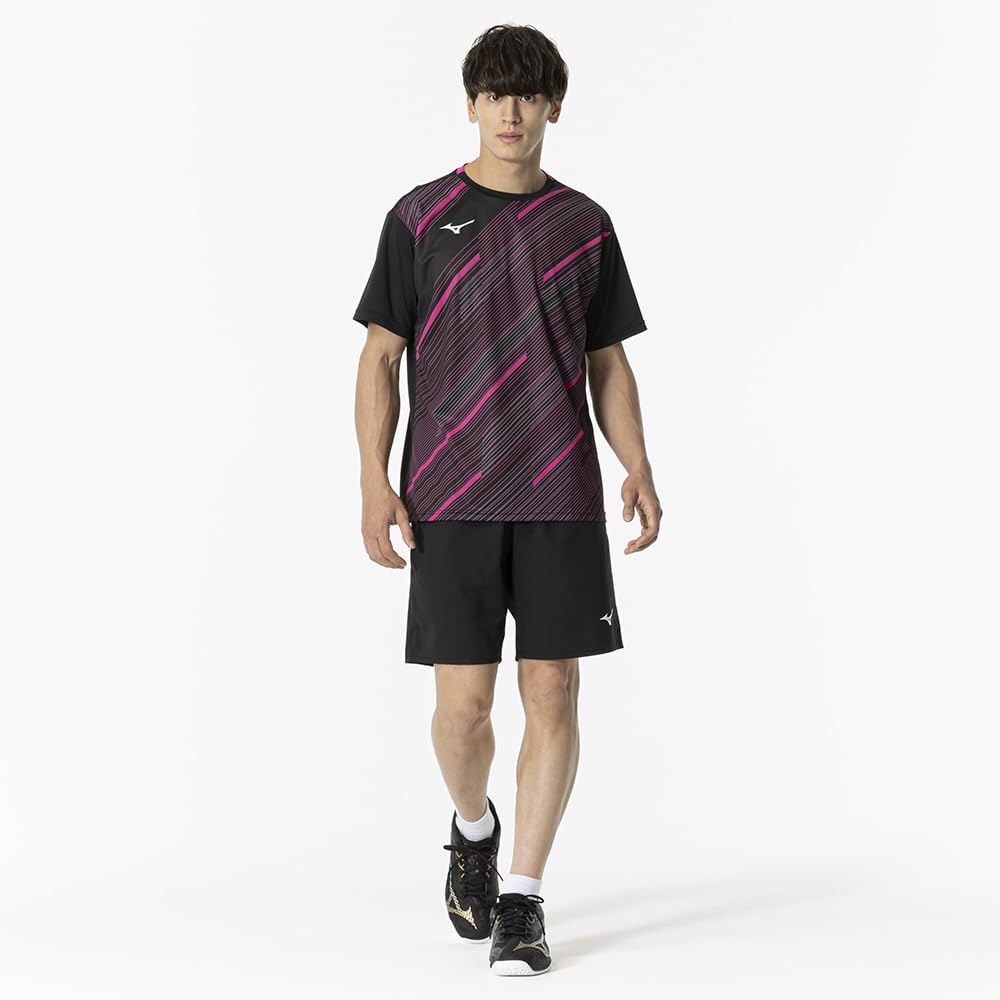 Game Short Dynamotion Officially Approved by the Japan Badminton Size 62JAB029 Tennis/Badminton Shirt, Sleeve, Moisture-Wicking, Quick-Drying, Fit,