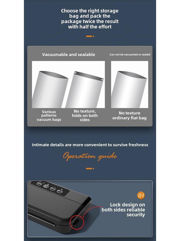 Dual-Purpose Portable Vacuum Sealer: Automatic Dry/Wet Food Packaging and Preservation Machine