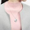 Gin No Oval Plain Locket Necklace with Sterling Mirror White Photo Perfect for Carrying and Pets [Shinjuku Kura] Chain, Silver, Simple, Finish, Oval,