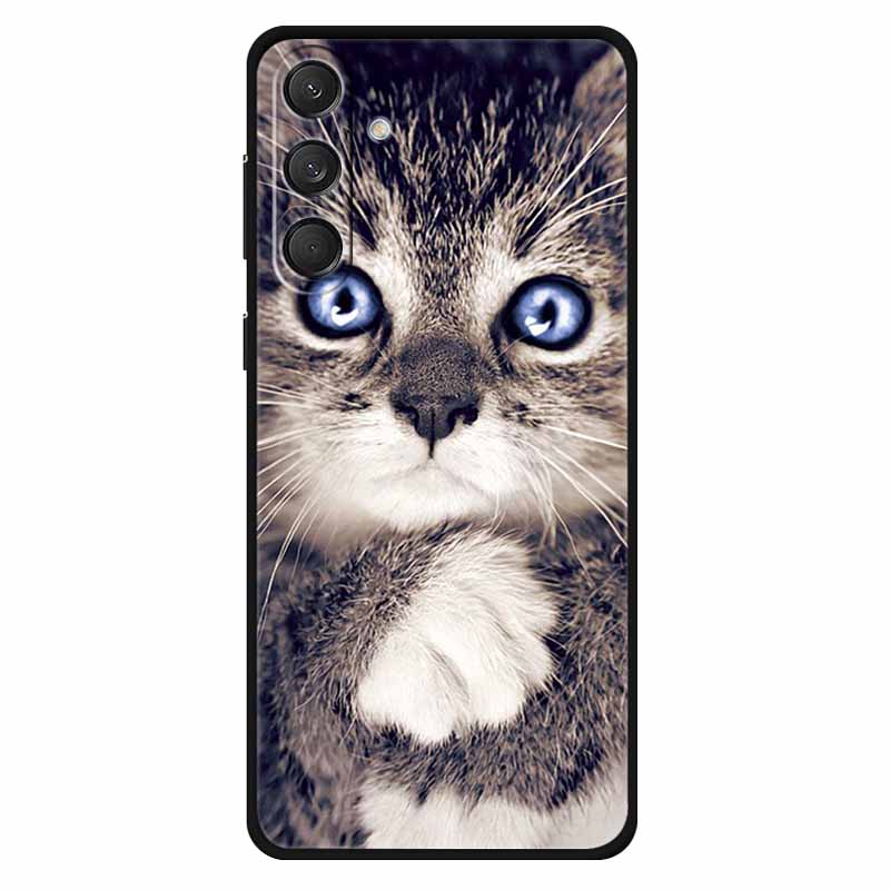 For Samsung M55 5G Case Soft Silicone Lovely Cat Fashion Phone Cover For Samsung Galaxy M55 Cases Bumper on for GalaxyM55 Lion