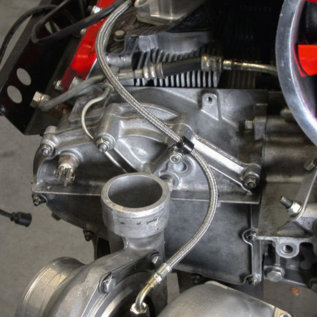 Neues Turbo Ölzulaufleitungskit Universelles Ölrücklaufleitungskit Ölablaufleitungskit mit 1/8 NPT, 90 ° 4 AN auf 1/8 NPT Anschluss Für