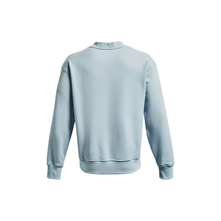 Under Armour Logo Print Fleece-Lined Pullover Sweatshirt Men Tops Wave-Blue 1366440-478