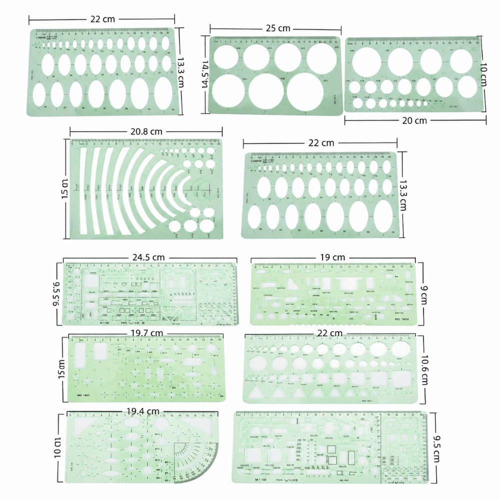 6 Sets Architecture Draft Template Rulers DIY Craft Template  General Drawing Creation