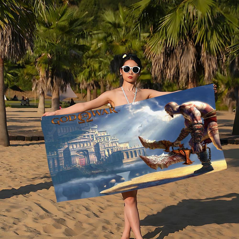 God Of War Video Game Big Microfiber Beach Towels Quick Dry Towel Sand Beach Towels Pool Towel For Travel Swim Pool Yoga