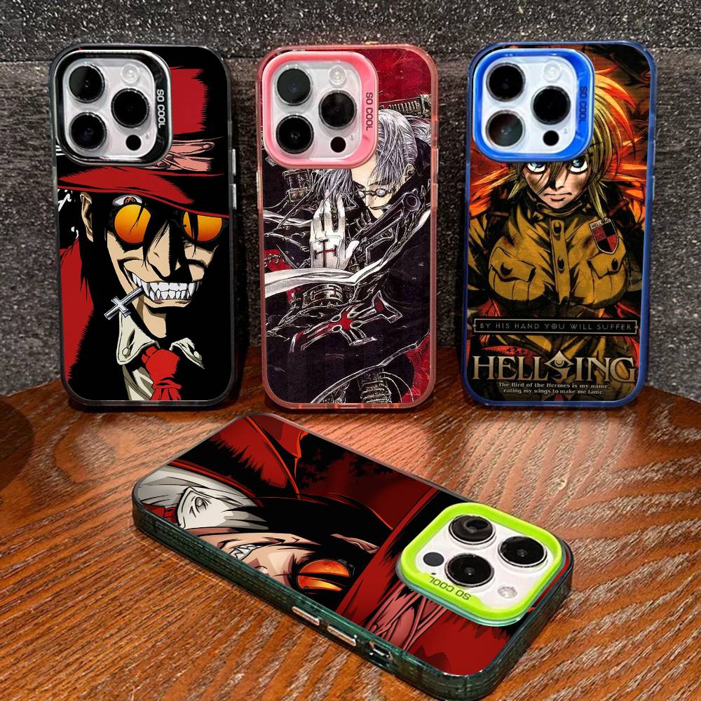 Horror Anime Hellsing Phone Case For IPhone 17 16 15 14 13 12 11 Pro Max Plus Pro Colorful Shell