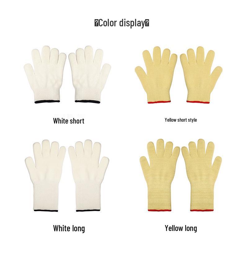 Dubbellagers Aramid Värmebeständiga Skärskyddshandskar för Ugn och Industriell Användning