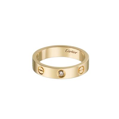Cartier Série Láska Klasický Šroubovací Prsten 4mm 18K Zlato Diamantový Unisex prsten B4056100