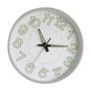 12 Inch Luminous Wall Clock Minimalist Round Quartz Clock for Bedroom Living Room Decoration Silver