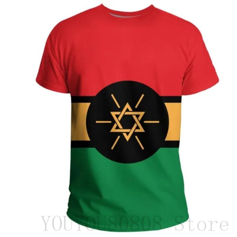 (Customized) African Region Men's Summer Short Sleeve 3D Printed Casual Street T-Shirt Guinea T-Shirt Pentagon Style
