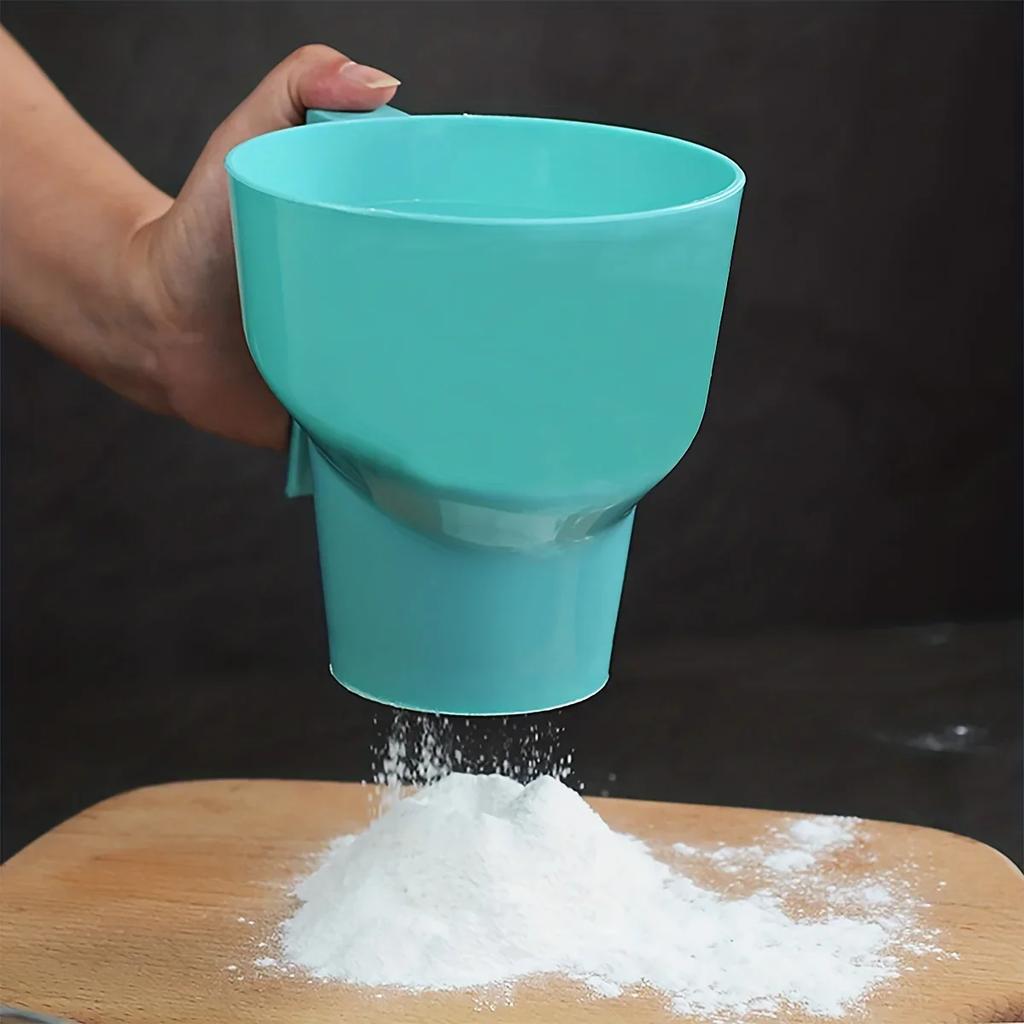 1pc-Kitchen Accessories Cup Type Semi-automatic Filter Screen Baking Tool Handheld Powder Screen