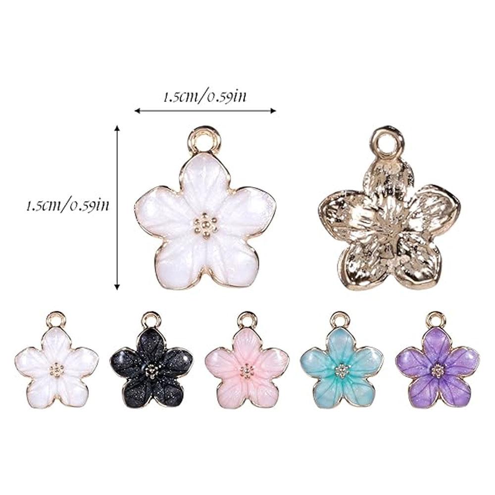 10/20/30 Pieces of Alloy Flower Pendants, Small Flower Pendants, Necklaces, Earrings, Bracelets, Pendants, DIY Jewelry Accessories, Pendants