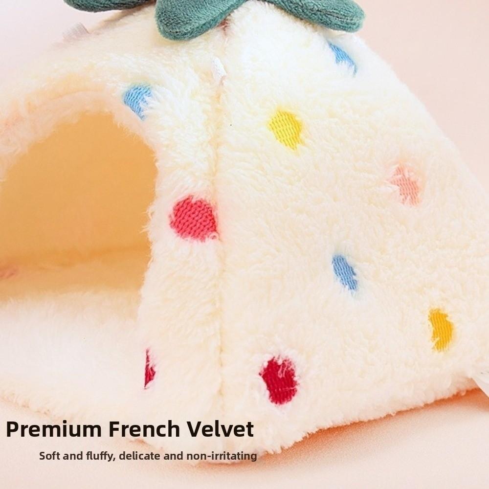 Breathable Plush Hamster Warm Bed Thickened Hamster Nest Cute Pet Cotton Hut  Indoor Winter