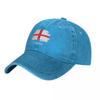 England Flag Denim Baseball Cap United Kingdom Men Women Design Trucker Hat Summer Retro Running Hot Sale Baseball Caps