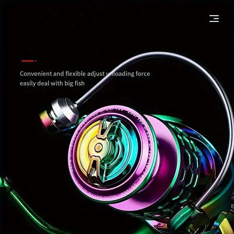 Fishing Reel 14+1 Bearing Spinning Reel Long-distance Casting Water Drop Wheel Multi-color Metal Body Without Gaps Perfect Gift for Beginners