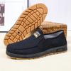 Chaussures en toile Old Beijing pour hommes, Chaussures de marche décontractées à semelle souple, Chaussures de travail confortables pour hommes d'âge moyen et âgés