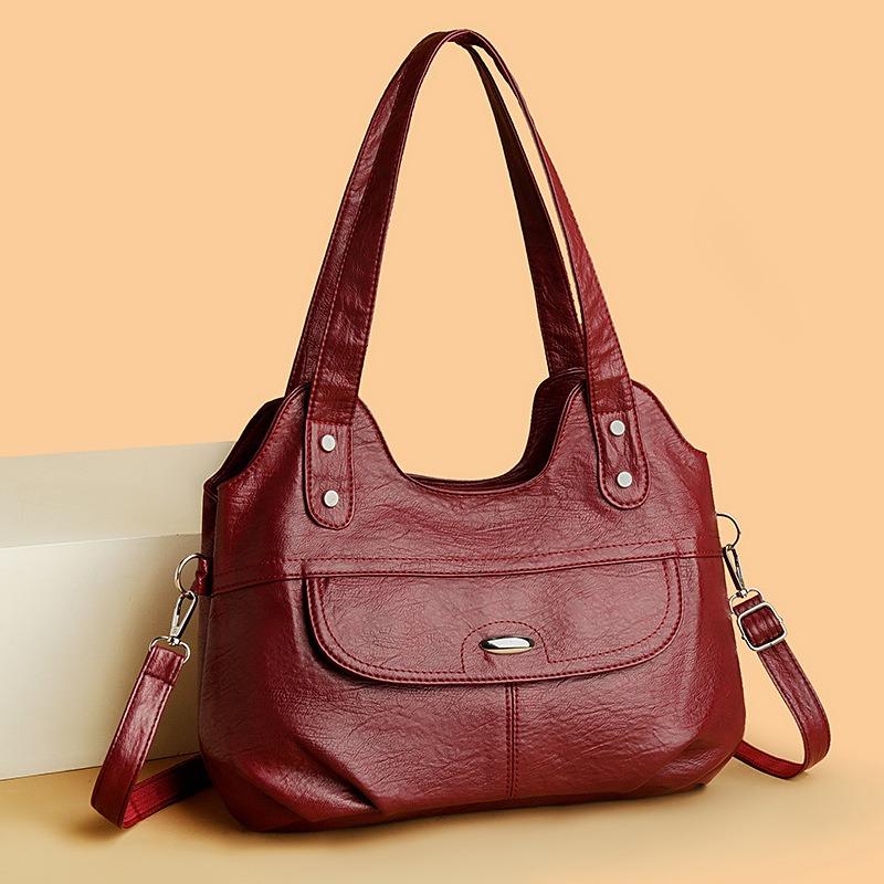 Faux Fur Handbags Large Capacity Soft Leather Handbags for Ladies