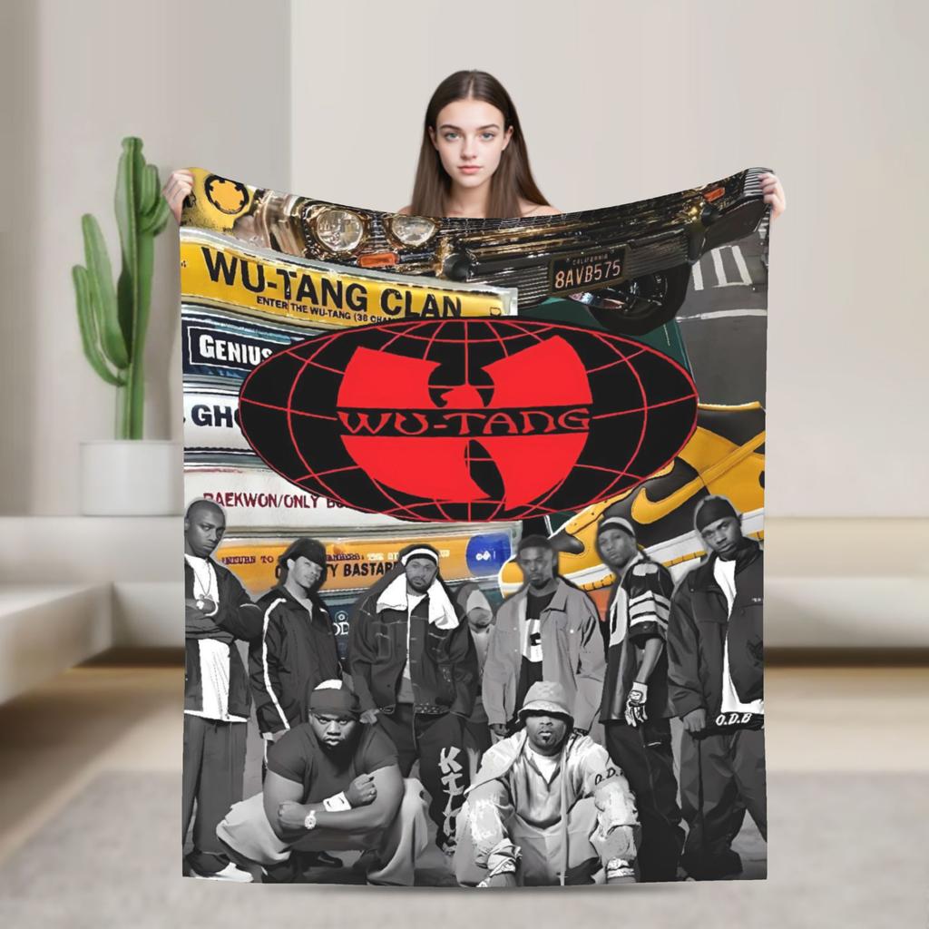Warm Blanket Decorative Annees 90 Bee Wu Clan T-tangs Throw Blanket  Flannel Bedspread For Living Room Graphic Sofa Bed Cover