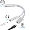 2 In 1 Type-c To 3.5mm Earphone Audio Jack Charging Cable Converter Adapter
