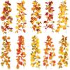 Fancyfamily 1PC Thanksgiving Simulation Maple Leaf Vine Wall Hanging Festival Home Decoration