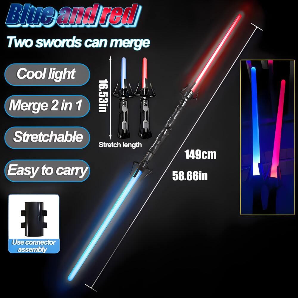 Holiday props sword Toy Scalable Star Light Sword Luminous Fluorescent Rod Laser Rod Children's Sword Toy War Gift Outdoor Toys