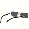 Randlose Sonnenbrille Rechteckig Mode Beliebt Damen Herren Shades Klein Quadratisch Sonnenbrille Für Weiblich Männlich Sommer Reisen