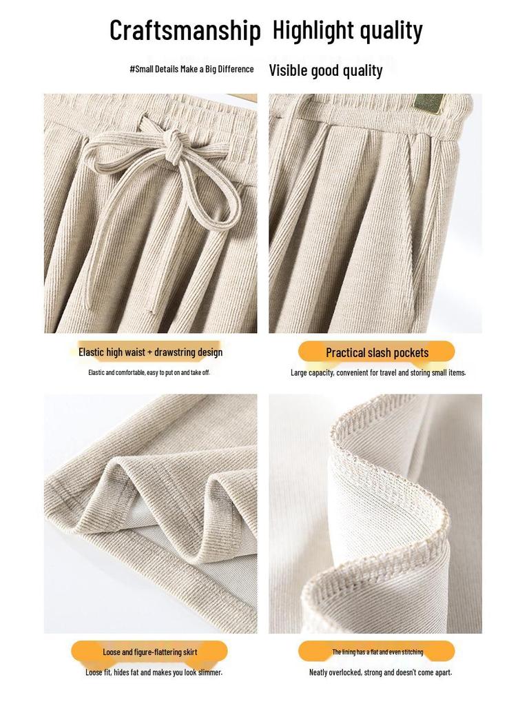 Women's Customized Striped A-Line Skirt with Drape, High-Waist, Slimming for Spring/Autumn 2026