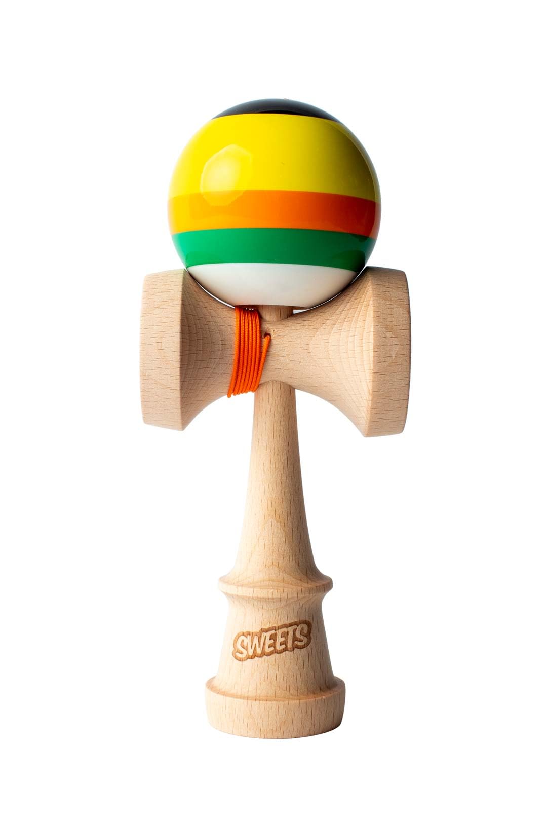 Sweets Kendamas Classic 5 Stripe Kendama with Original Sticker (Poncho)