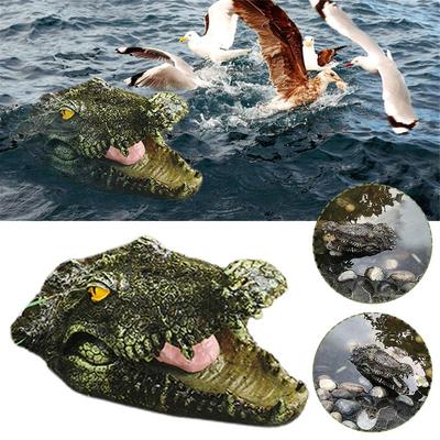 Outdoor Crocodile Head Courtyard Pond Floating Animal Simulation Pool Ornaments Park Decoration C5B9