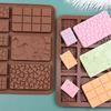 9 Cavity Heart Shape Silicone Chocolate Mold Waffle Mold 3D Grid Shape Fondant Decoration Candy Bar Baking Tools DIY