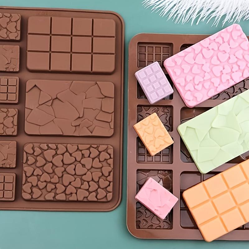 9 Cavity Heart Shape Silicone Chocolate Mold Waffle Mold 3D Grid Shape Fondant Decoration Candy Bar Baking Tools DIY