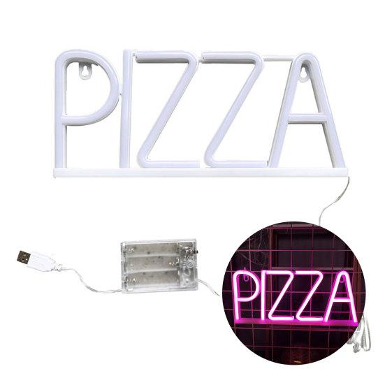 Pizza Sign Creative Shape LED Light Letter Neon Energy-saving Flicker Free Wall