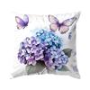 Home Decor Butterflies & Hydrangeas Floral-Printed Pillow Covers Pattern Cushion Cover Suitable for Sofa Bedroom Car Pillow
