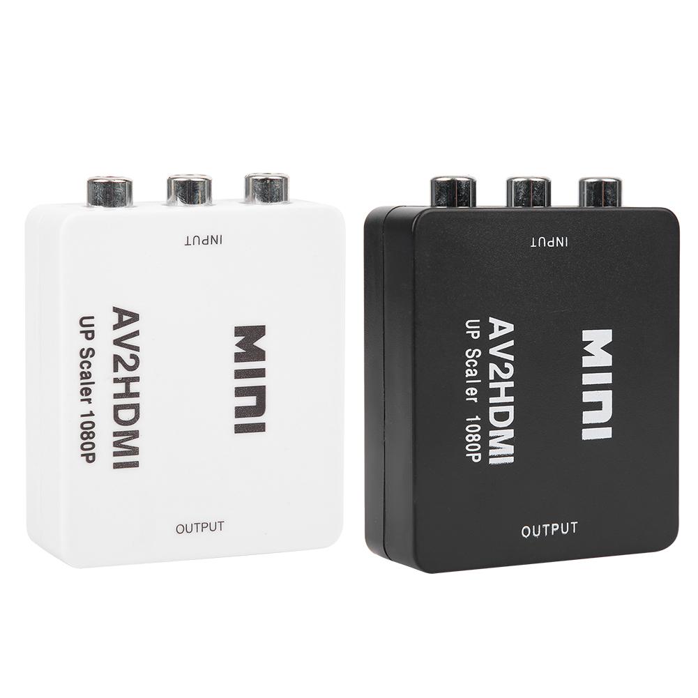 Accuracy Mini Video Converter High Definition AV HDMI Converter for Home 1080p or 720p Video Signal  Black / White