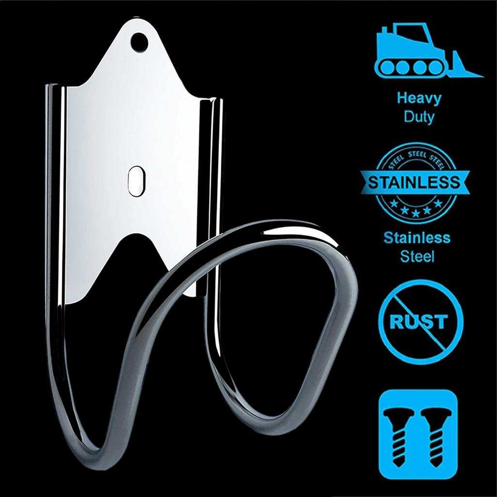 Gartenschlauchhalter aus Edelstahl, kleine Wandhalterung, Gartenschlauchhaken, rostfrei