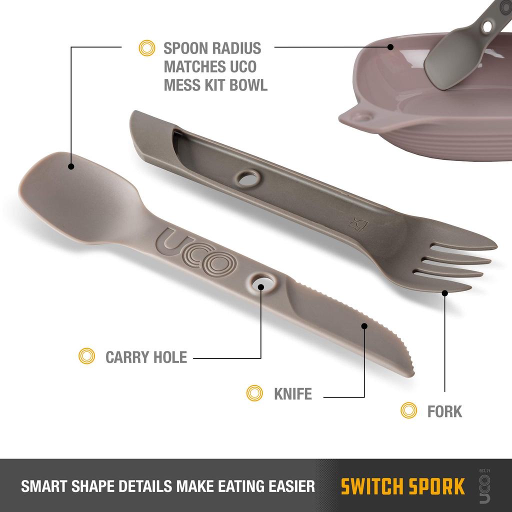 UCO Outdoor Camping Tableware Switch Spoke Utensil Set Sandstone Japanese 27008 [Official Product]