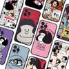 Popular Cartoon M-Mafalda For IPhone 17 16 15 14 13 12 11 Pro Max Plus Shockproof Black Soft Phone Cover