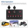 12V 6 Button Switch Panel USB Chargers Car Light Toggle 24V Truck Power Adapter Accessories For Marine Boat Trailer RV Caravan
