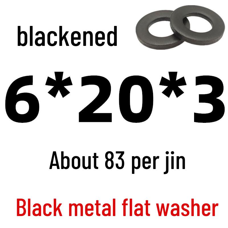 Thickened Black Iron Flat Washer for Screws, Non-standard Round Design