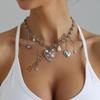 Irregular Heart Shaped Pearls Necklace Fashion Jewelry Irregular Chain For Women Elegant And Stylish Accessory