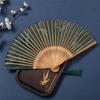 Fan Ancient Style Folding Fan Bamboo Folding Female Fan Chinese Style Hanfu Qipao Dance Fan Portable Small Fan