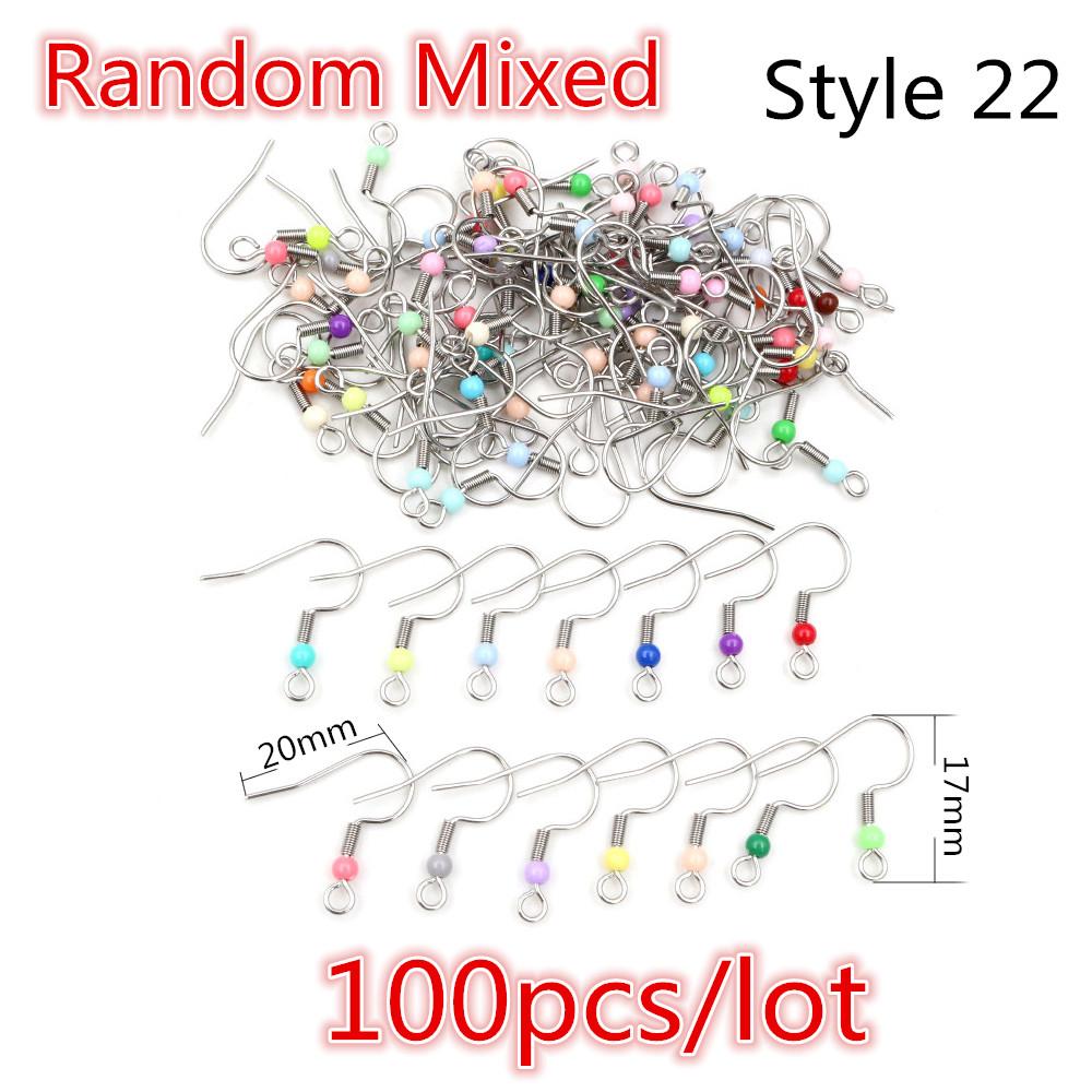 Gold Stainless Steel Hypoallergenic Earring Hooks Fish Earwire Earrings Clasps Earring Wires For Jewelry Making
