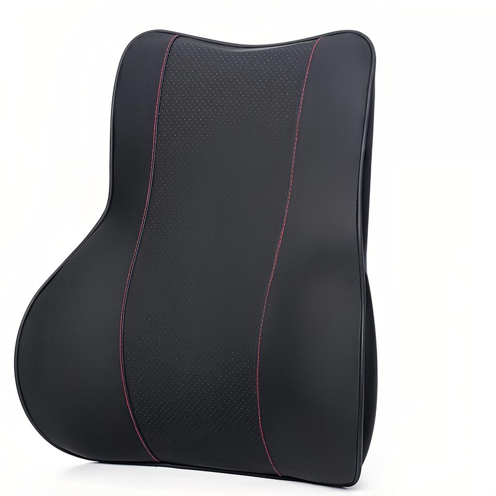 Leather Car Headrest Neck Protector Pillow Bolster Car Pillow Car Pillow Car Interior Supplies Memory Foam Lumbar Pillow