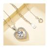 S925 Sterling Silver Ladies Heart Pendant Necklace European and American Ladies Holiday