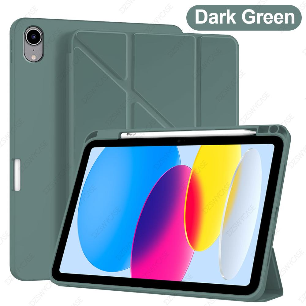 Hülle für iPad 10. Generation 10,9 Zoll, Für iPad 11. Generation A16 11 Hülle, Silikon Schlank Schutzhülle, mit Stifthalter, Y-förmiger Ständer