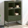Vidaxl Cabinet, Olive, 68X39X111.5 Cm, Steel