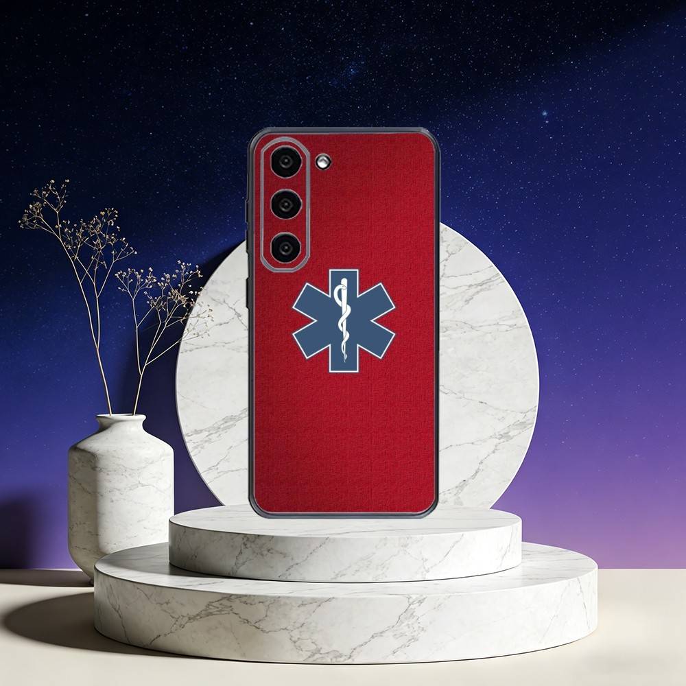 

EMT EMS Ambulance LOGO Phone Case For Samsung Galaxy A73,A72,A71,A70,A53,A52,A51,Others Soft Black Cover Samsung a51 4g