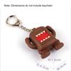 Ultrahelle LED niedliche Mini Domo Kun Actionfigur Spielzeug Taschenlampe Sound Schlüsselanhänger