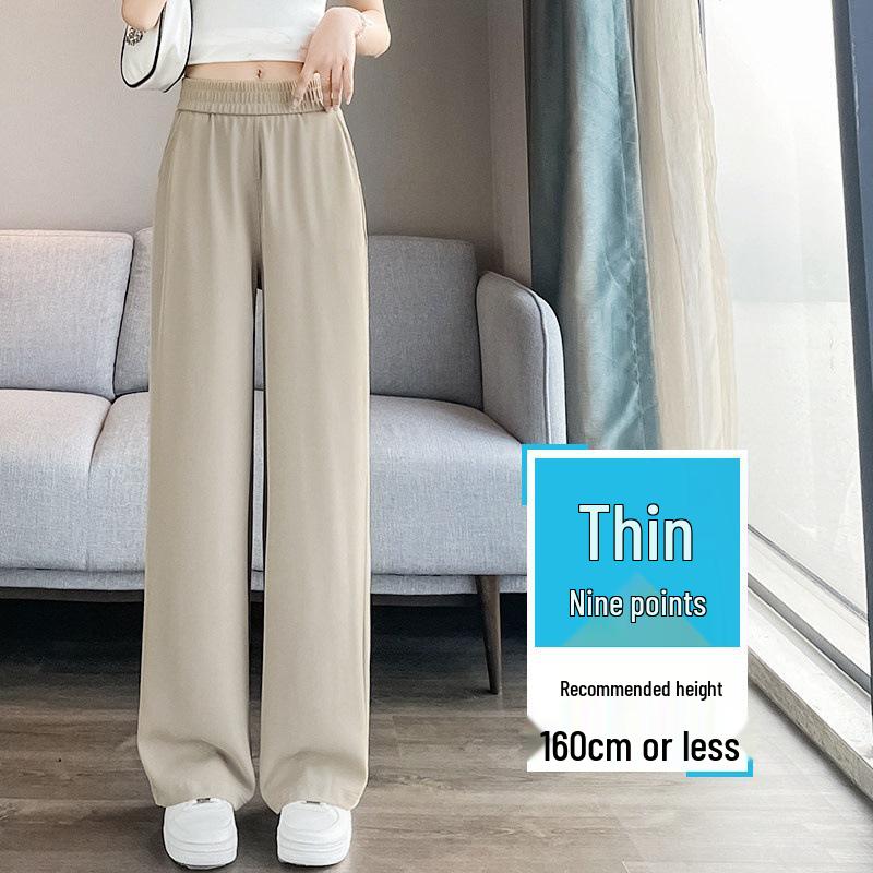 Drapey High-Waisted Slimming White Pants - Summer Versatile Casual Wear for Women